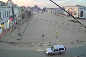 Praça central em Shuya. Webcams Ivanovo