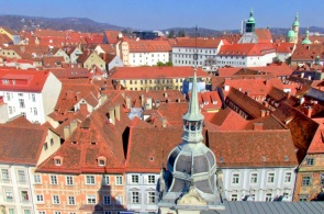 Torre da Câmara Municipal (visão geral). Webcams Graz