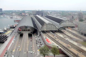 Estação Central de Amsterdã webcam on-line