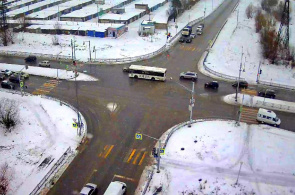 Câmera web com vista para o cruzamento das Ruas de inverno - Internacional