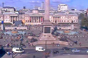 Trafalgar Square. Londres em tempo real