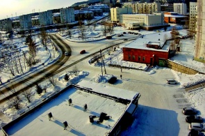 Área do Palácio da Cultura Naimushina. Webcams de Ust-Ilimsk