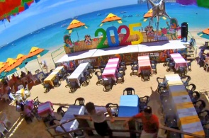 Restaurante e clube de praia Mango Deck. Webcams de Cabo San Lucas online