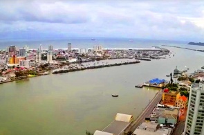 Vista do porto. webcams de Itajaí
