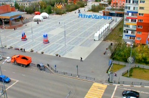 Praça central. Webcams Novy Urengoy
