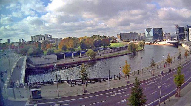 O rio da Spree em Berlim em tempo real