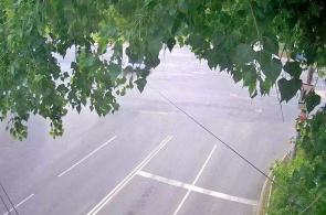 Viaduto de Prioksky da encruzilhada - rua de Oktyabrskaya. Webcams Ryazan