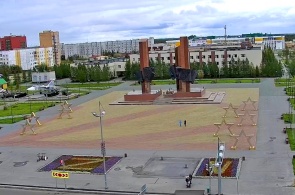 Praça da Memória. Webcams Novy Urengoy