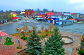 Praça central. Webcams Kirillovka