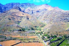 Plantação Los Berrazales em Valle de Agaete. Webcams Gran Canaria online