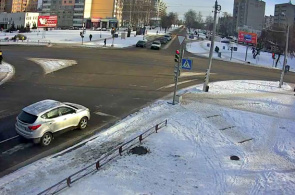 Webcam em um cruzamento movimentado de Borisov