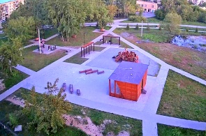 Praça da cidade em Zauralsky. Webcams Yemanzhelinsk