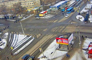 Encruzilhada da Avenida Oktyabrsky - Avenida Druzhby. Webcams Novokuznetsk