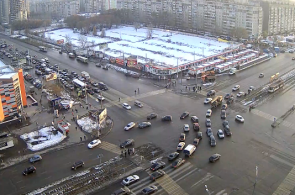 Encruzilhada de Chicherin - Victory Avenue. Webcam em Chelyabinsk online