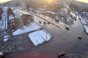 Encruzilhada da Avenida Komarov - st. Saudação. Webcam em Chelyabinsk online