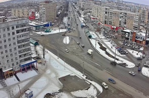 Rua da encruzilhada Kirov - Avenida da Amizade. Webcams Novokuznetsk